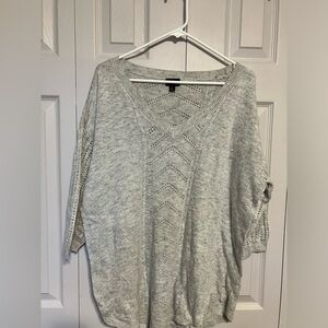 Torrid‎ 2 Pullover Sweater Eyelet Gray Casual Comfort
